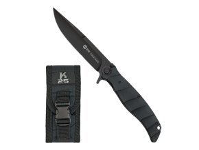 Nůž zavírací K25 G10 černá čepel ČERNÝ + pouzdro