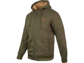 Mikina Yakka s kožíškem na zip s kapucí ZELENÁ