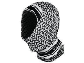 Šátek MULTI-WRAP multifunkční SHEMAGH ČERNO-BÍLÝ