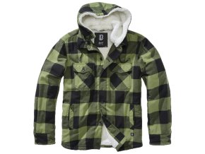 Bunda LUMBER s kožíškem a kapucí ZELENO/ČERNÁ