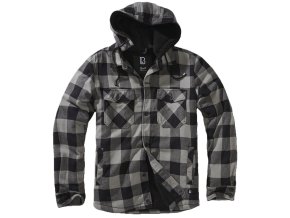 Bunda LUMBER s kožíškem a kapucí ČERNO/ŠEDÁ