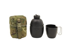 Láhev polní BRITSKÁ + pítko + obal MTP original použitá