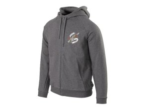 Mikina COME AND TAKE IT se zipem a kapucí ŠEDÁ