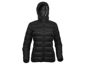 Bunda dámská péřová s kapucí TACOMA LADY DWR+ ČERNÁ