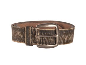 Opasek kalhotový kožený potažený VINTAGE HNĚDÝ