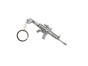 Přívěšek na klíče puška SCAR L STŘÍBRNÝ
