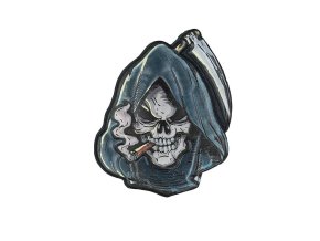 Nášivka 3D plastová LEBKA - GRIM REAPER velcro