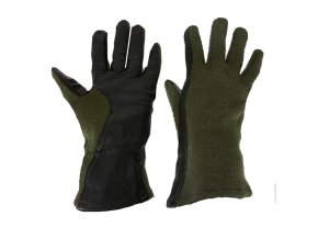 Rukavice FR prstové AČR pro letecký personál ZELENO ČERNÉ použité