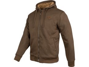Mikina Yakka s kožíškem na zip s kapucí HNĚDÁ