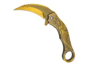 Nůž zavírací MERMAID karambit ZLATÝ