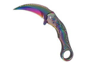 Nůž zavírací MERMAID karambit DUHOVÝ