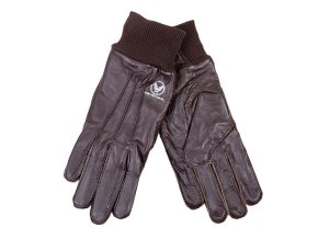 Rukavice kožené pilotní Air Force s nápletem HNĚDÉ