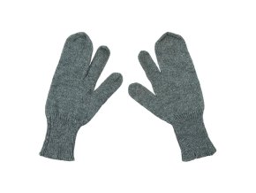 Rukavice tříprsté pletené ŠVÝCARSKÉ ŠEDÉ