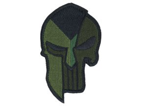 Nášivka vlajka ČR + SPARTAN PUNISHER velcro ZELENÁ