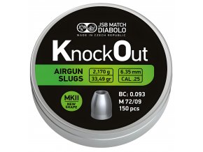 Diabolo JSB KnockOut Slugs .25 MKII 150ks cal.6,35mm