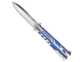 Nůž motýlek SCK Butterfly silver blue