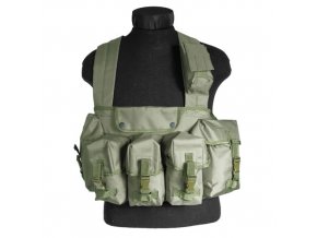 Vesta taktická CHEST RIG 6 kapes ZELENÁ