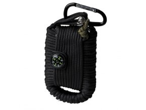 Sada pro přežití SURVIVAL PARACORD ČERNÁ