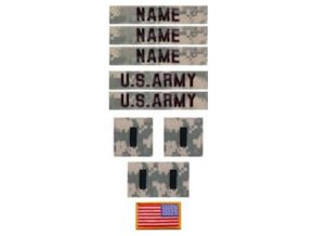Nášivky U.S. ARMY sada 10ks VELCRO ACU DIGITAL