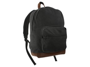 Batoh VINTAGE TEARDROP kožené prvky Čierny