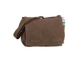 Taška VINTAGE přes rameno 38 x 28 x 15 cm HNĚDÁ