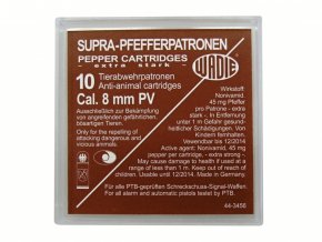 Plynové náboje PV-S 8mm pistole 10ks Supra Pepper