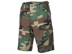 Kraťasy US střih BDU rip-stop seprané WOODLAND (velikost L)