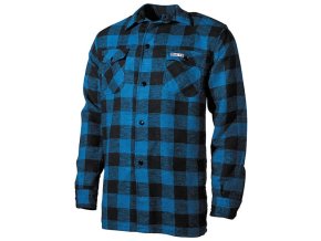 Košile kostkovaná dřevorubecká MODRÁ/ČERNÁ (velikost 3XL)