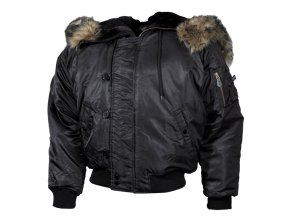 Bunda s kapucí N-2B POLAR ČERNÁ (velikost 3XL)