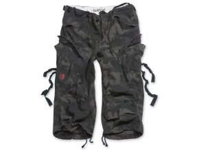 Kraťasy ENGINEER VINTAGE 3/4 BLACK CAMO (velikost S)