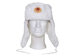 Beranice / Uschanka ruská se znakem BÍLÁ (velikost L)