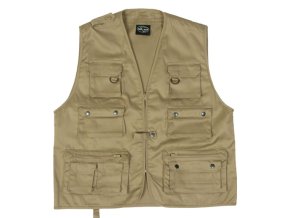 Vesta JAGD na lov nebo rybaření KHAKI (velikost 3XL)