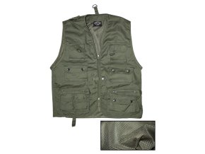 Vesta JAGD se síťkou na lov nebo rybaření ZELENÁ (velikost 3XL)