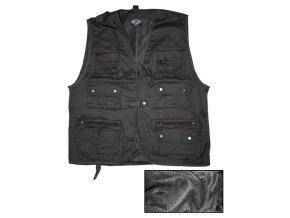 Vesta JAGD se síťkou na lov nebo rybaření ČERNÁ (velikost 3XL)
