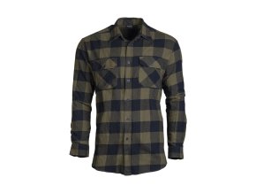 Košile DŘEVORUBECKÁ letní na knoflíky ZELENO/ČERNÁ (velikost 3XL)