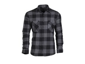 Košile DŘEVORUBECKÁ letní na knoflíky ŠEDO/ČERNÁ (velikost 3XL)