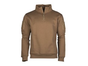 Mikina TACTICAL roláková 3/4 zip DARK COYOTE (velikost 3XL)