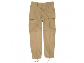 Kalhoty BDU ZIP-OFF odepínací nohavice KHAKI vel.L