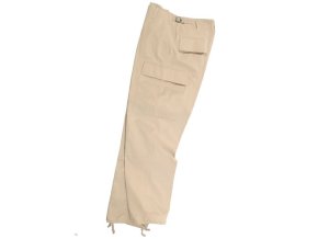 Kalhoty US BDU polní rip-stop KHAKI (velikost L)