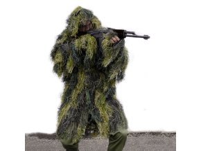 Bunda - parka maskovací SNIPER GHILLIE WOODLAND (velikost M-L)