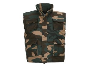 Vesta dětská RANGER zateplená WOODLAND (velikost L)
