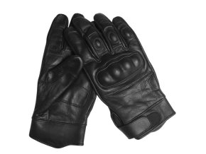 Rukavice TACTICAL kožené ČERNÉ (velikost L)