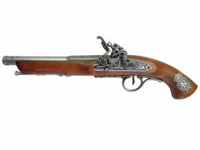 Replika Mušketová Pištoľ 18.stor., Francúzsko, nikel