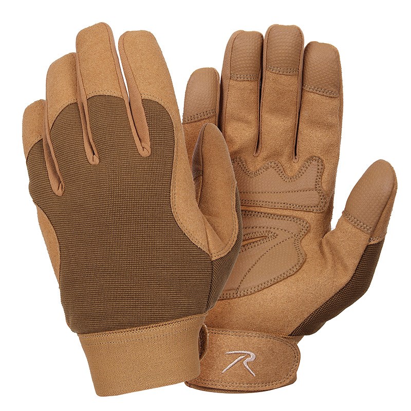 Rukavice MILITARY MECHANICS COYOTE BROWN Velikost: S