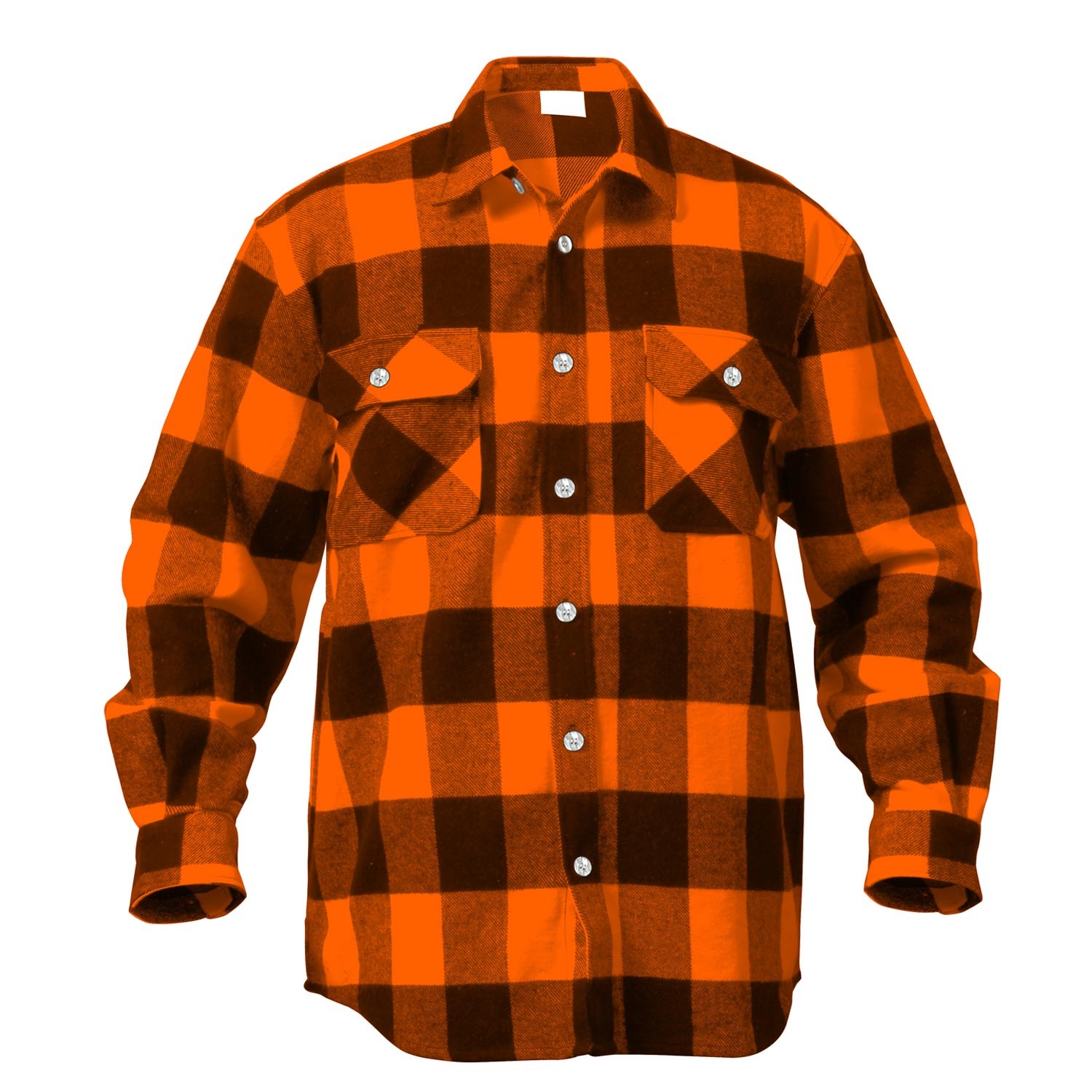 Košile dřevorubecká FLANNEL kostkovaná ORANŽOVÁ Velikost: M