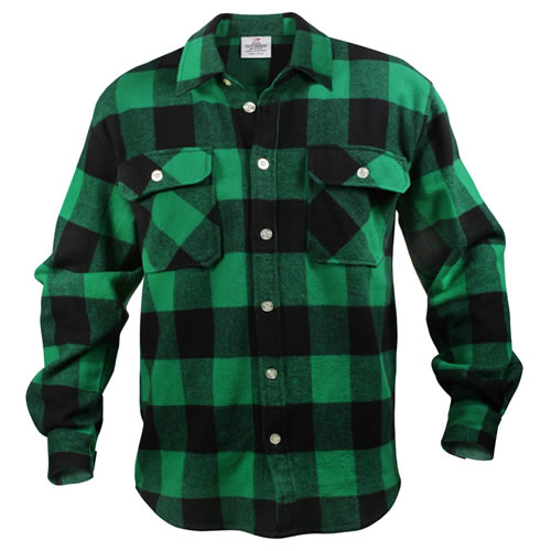 Košile dřevorubecká FLANNEL kostkovaná ZELENÁ Velikost: XL