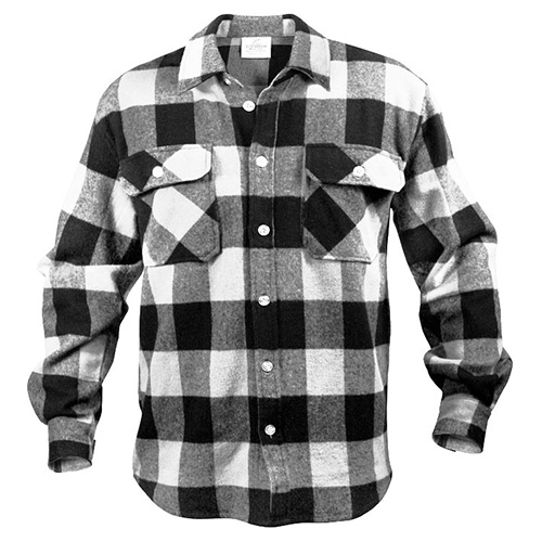 Košile dřevorubecká FLANNEL kostkovaná BÍLÁ Velikost: XL