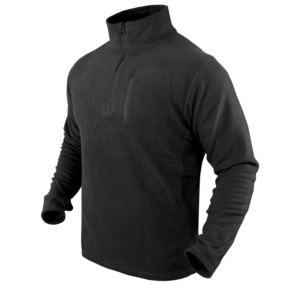 Mikina CONDOR 1/4 ZIP FLEECE ČERNÁ Velikost: XXL