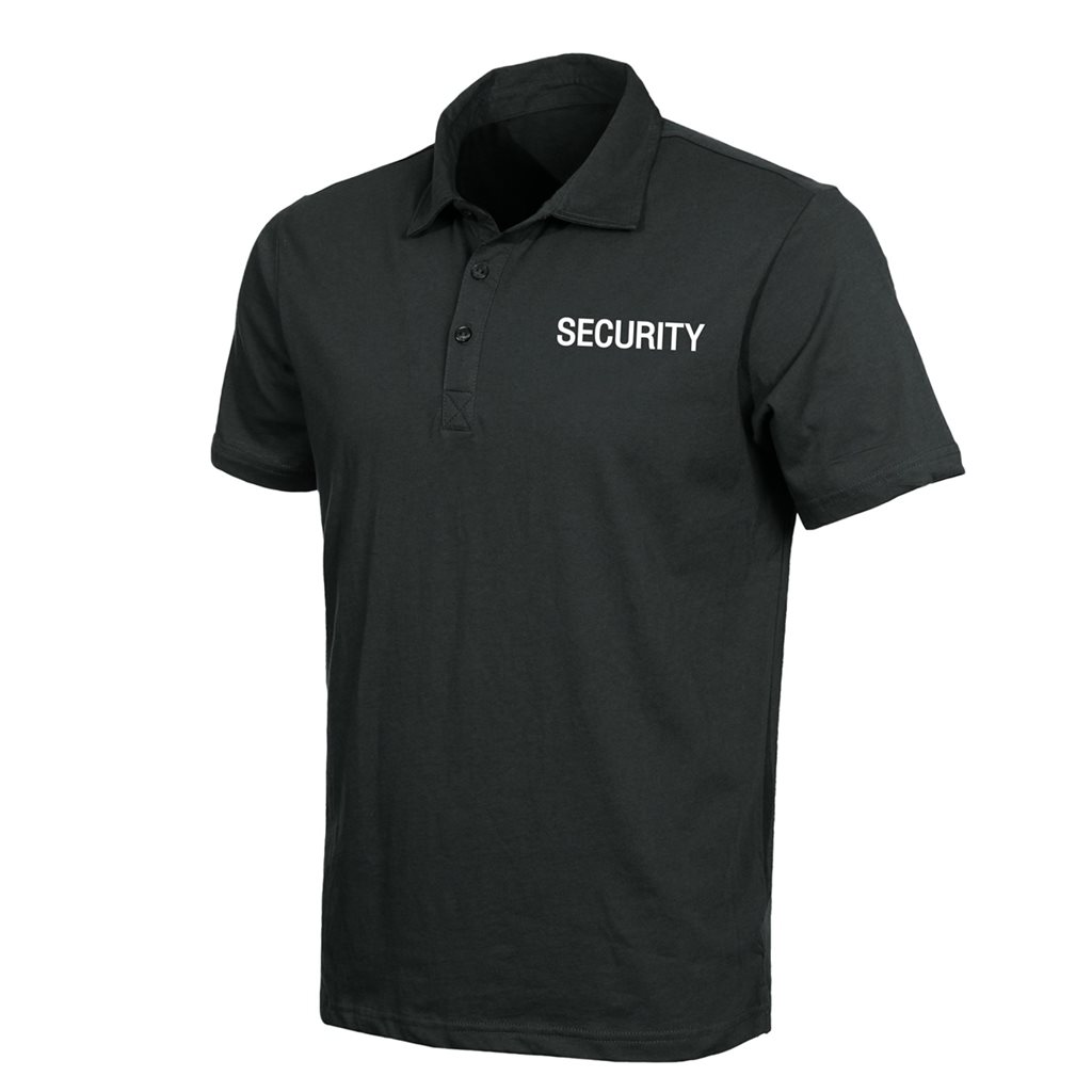 Triko s límečkem bavlněné SECURITY krátký rukáv GOLF ČERNÉ Velikost: 4XL