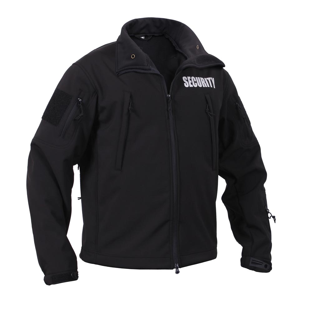 Bunda softshell SECURITY a kapucí ČERNÁ Velikost: 4XL